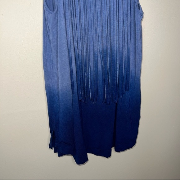 American Eagle Outfitters Soft & Sexy Blue Ombré Fringed Tank Size Small - Picture 9 of 11